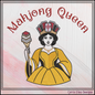 "Mahjong Queen" Royal Crown & Scepter Machine Embroidery Design, 6 Sizes (4416)