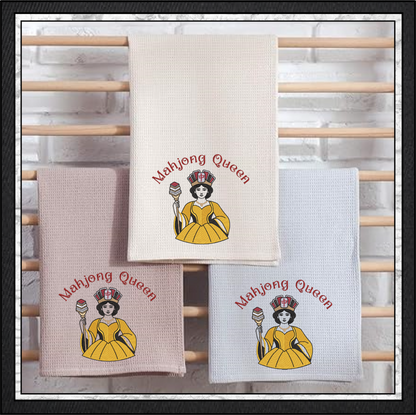 "Mahjong Queen" Royal Crown & Scepter Machine Embroidery Design, 6 Sizes (4416)