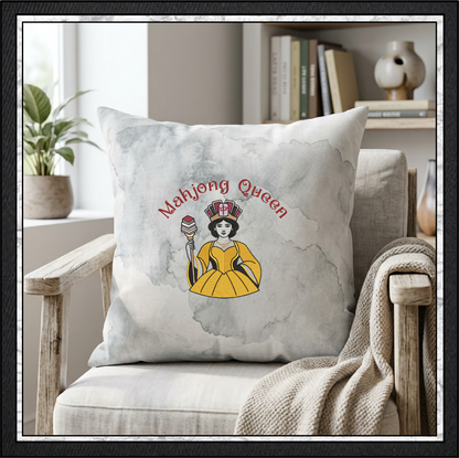 "Mahjong Queen" Royal Crown & Scepter Machine Embroidery Design, 6 Sizes (4416)