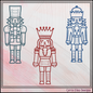 Classic Nutcracker Machine Embroidery Design Bundle | Christmas Line Design Pattern, 3 Designs. 6 Sizes each (4426)