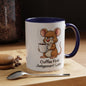 Coffee First, Judgment Later Accent Coffee Mug — Funny Sarcastic Mouse Design 11/15 oz (3860)