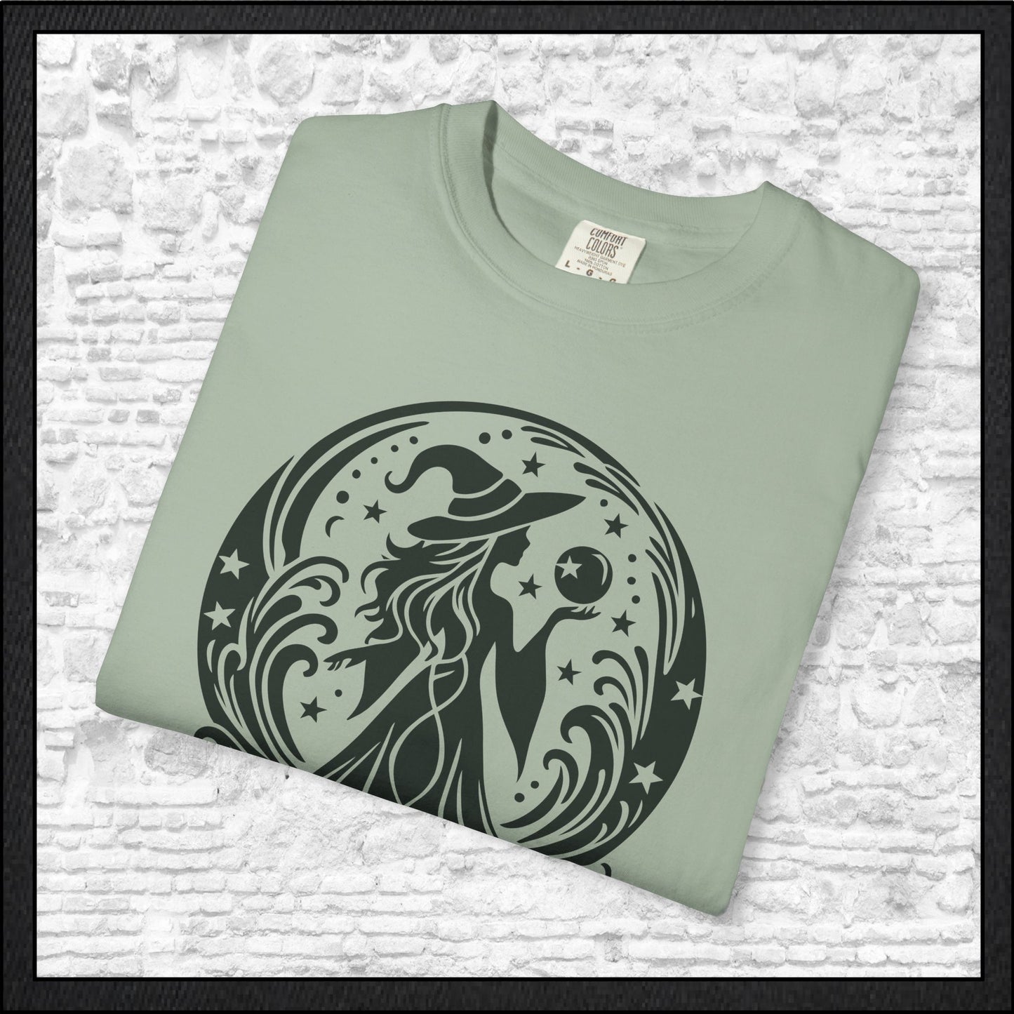 Enchanting Witch with Crystal Orb Comfort Colors T-Shirt | Mystical Witch Shirt (4281)