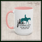 JKE Performance Horses Ceramic Color Accent Coffee Mug (3969)