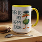 This Is My Happy Face Accent Coffee Mug | Sarcastic Ostrich Coffee Cup | 11oz 15oz Ceramic Mug (4252)
