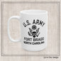 US Army Fort Bragg Eagle Emblem Ceramic Mug – Vintage WWII U.S. Army Reproduction – 11oz & 15oz (P-6040)