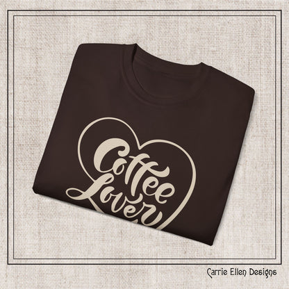 Coffee Lover Short Sleeve T-Shirt – Cute Printed Coffee Gift for Coffeeholics, Casual Everyday Wear (P-6060)