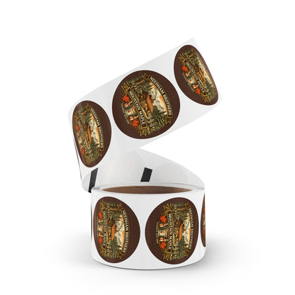 Needham Brothers Mountain Maple Cabin Round Sticker Rolls (3883)