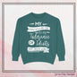 Tolerance of Idiots Snarky Quote Garment-Dyed Sweatshirt, Comfort Colors Adult Humor Printed Sweatshirt (P6005)