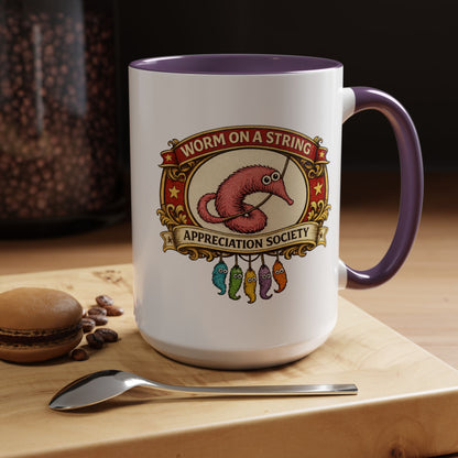 Worm on a String Appreciation Society Mug | Accent Coffee Mug 11/15oz (3898)
