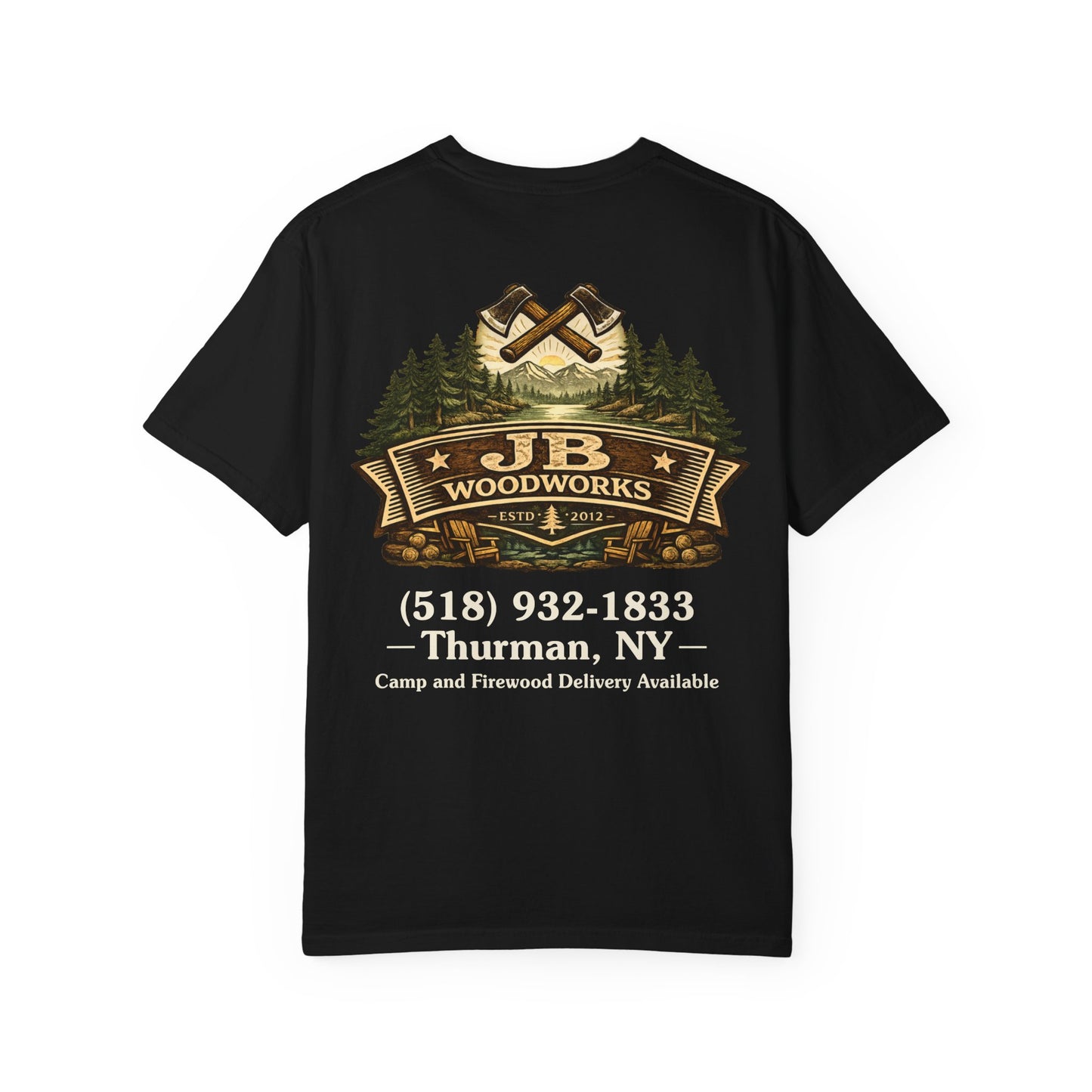 JB Woodworks Logo Pigment Dyed Comfort Colors T-shirt (3875)