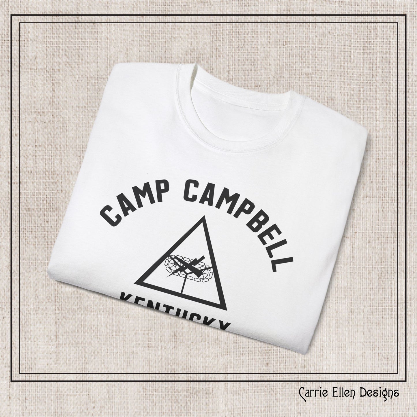 Camp Campbell Kentucky Short Sleeve Tee – Vintage WWII U.S. Army Reproduction T-Shirt, Military Pride Tee, Veteran Gift (P-6057)