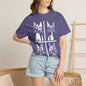 Geometric Cat Comfort Colors® T-Shirt | Minimalist Garment Dyed Cat Tee,  12 Colors (4279)