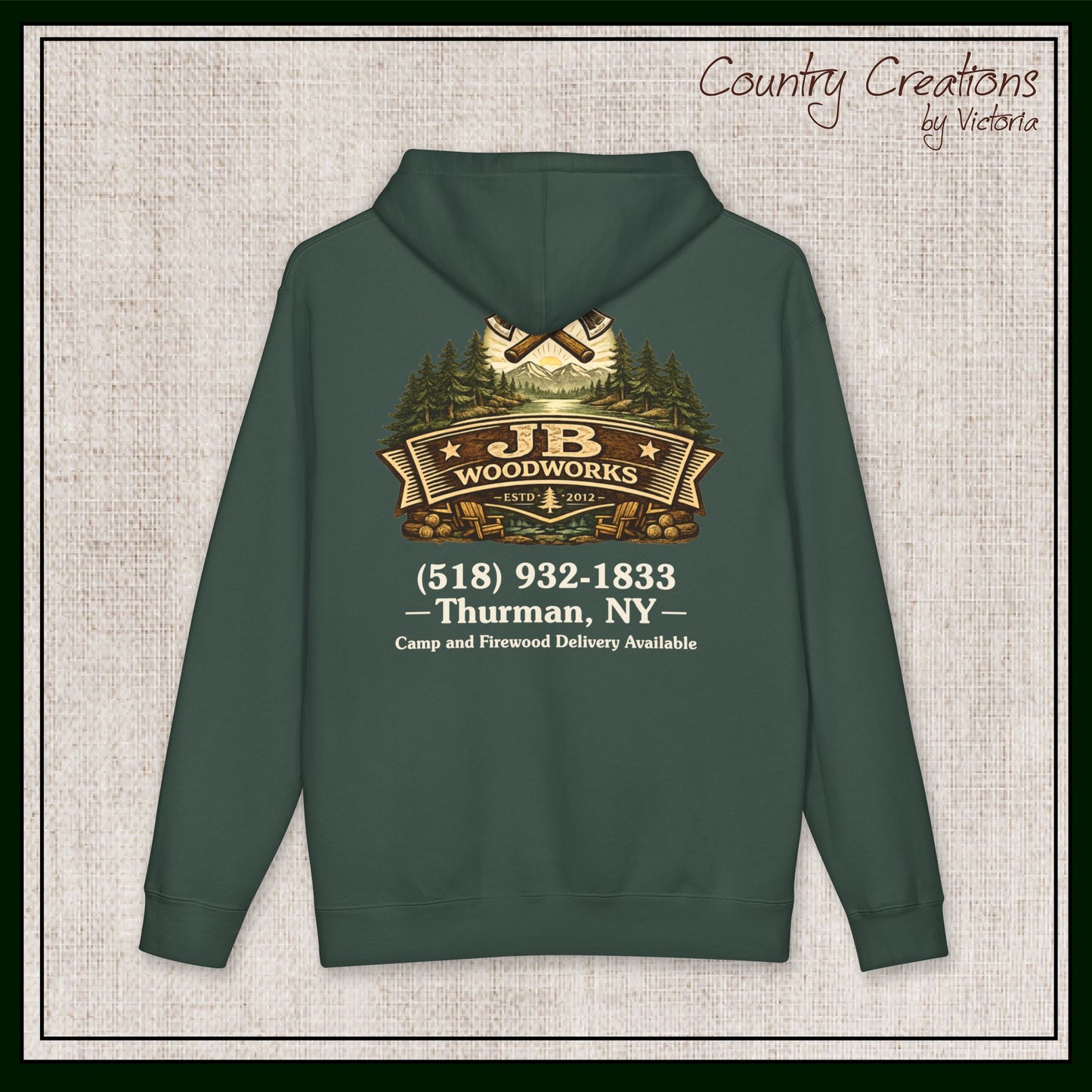 JB Woodworks Independent Trading Co. Heavy-Weight Fleece Lined Hoodie (3978)