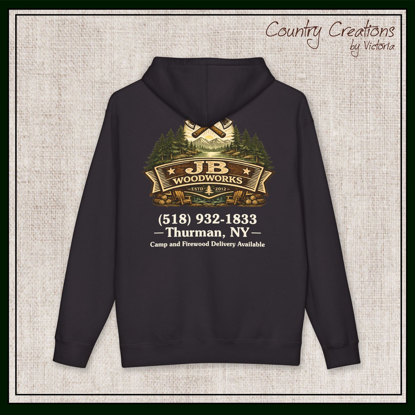 JB Woodworks Independent Trading Co. Heavy-Weight Fleece Lined Hoodie (3978)