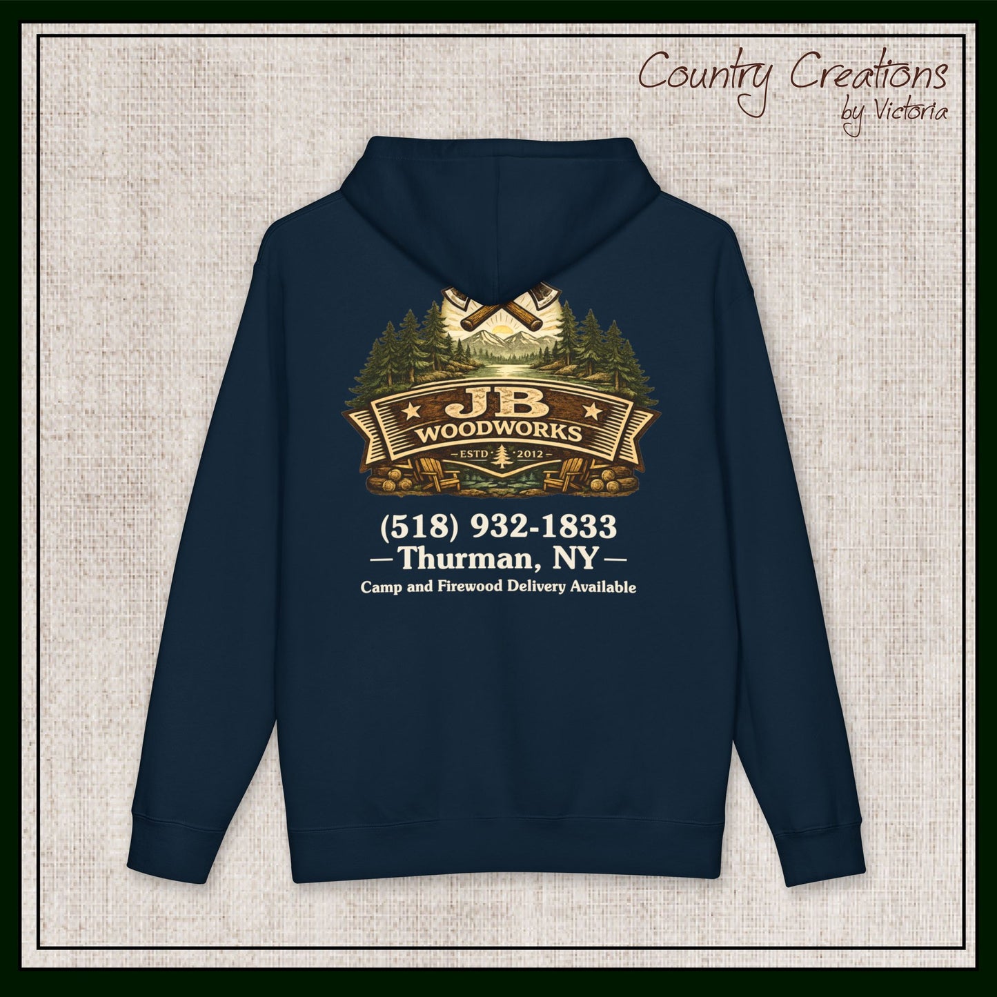 JB Woodworks Independent Trading Co. Heavy-Weight Fleece Lined Hoodie (3978)