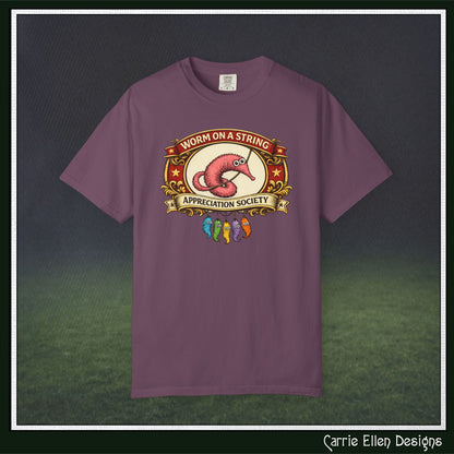 Worm on a String Appreciation Society T-Shirt | Comfort Colors® Short Sleeve Tee (3897)