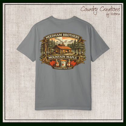 Needham Brothers Mountain Maple Short Sleeve T-Shirt, Comfort Colors Pigment Dyed Tee(3891)