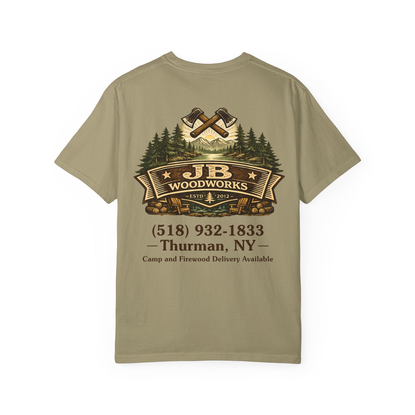 JB Woodworks Logo Pigment Dyed Comfort Colors T-shirt (3875)