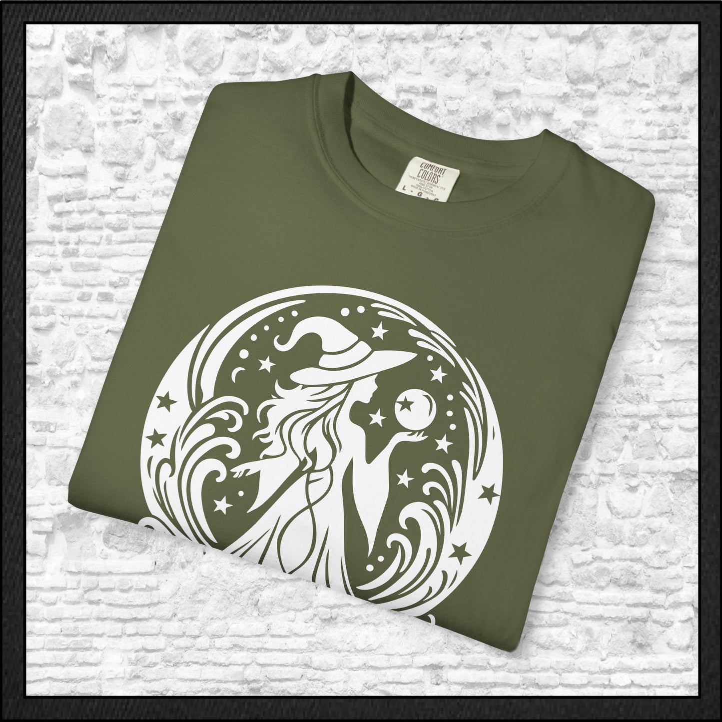 Enchanting Witch with Crystal Orb Comfort Colors T-Shirt | Mystical Witch Shirt (4281)