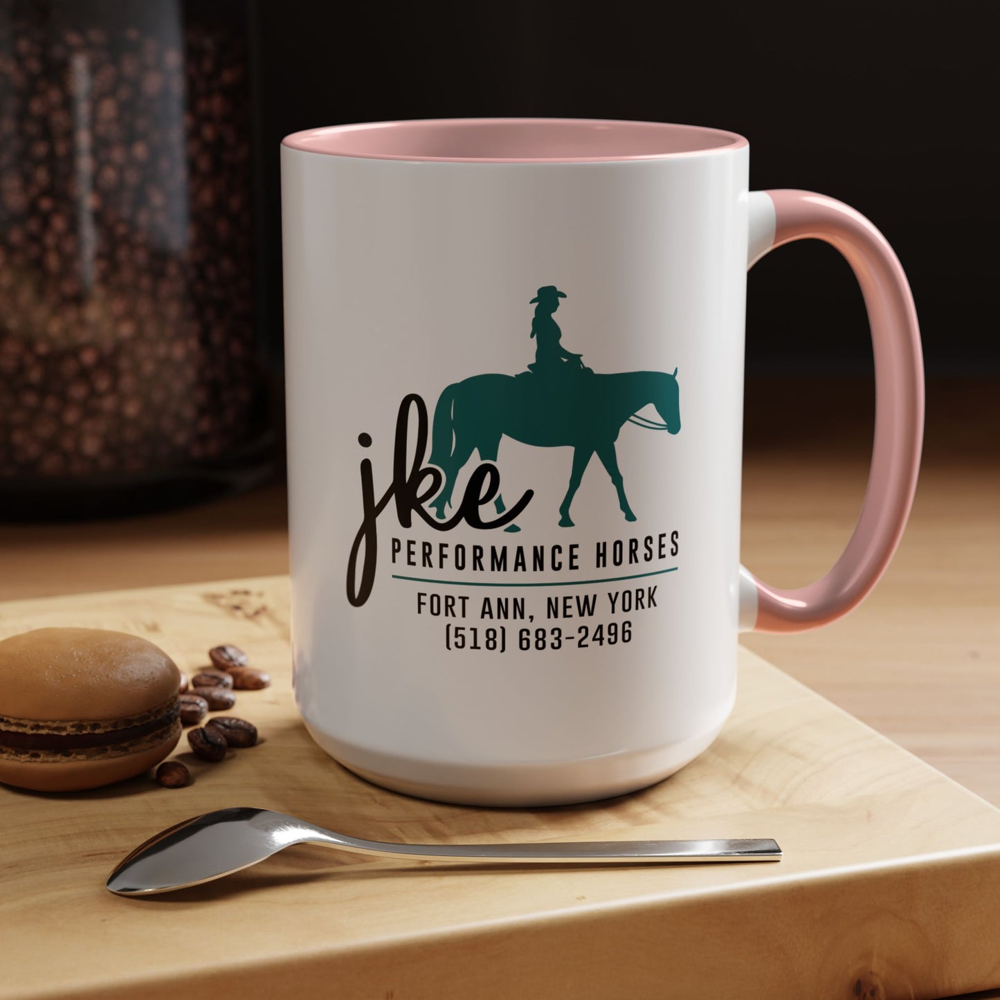 JKE Performance Horses Ceramic Color Accent Coffee Mug (3969)
