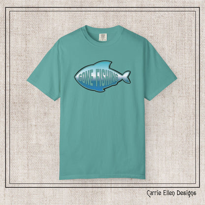 Gone Fishing  Comfort Colors T-Shirt | Garment-Dyed Short Sleeve T-Shirt, Perfect for Fishing Enthusiasts (P-6065)