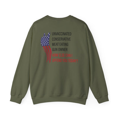 Bold Humor – How Can I Offend You Today Crewneck Sweatshirt | Sarcastic Adult Humor Unisex Pullover
