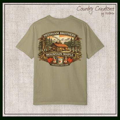Needham Brothers Mountain Maple Short Sleeve T-Shirt, Comfort Colors Pigment Dyed Tee(3891)