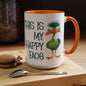 This Is My Happy Face Accent Coffee Mug | Sarcastic Ostrich Coffee Cup | 11oz 15oz Ceramic Mug (4252)