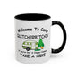 Welcome to Camp Quitcherbitchin Take a Hike Mug | Funny Camping Coffee Cup | 11oz & 15oz