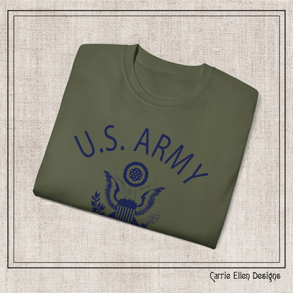US Army Indiantown Gap Military Reservation PA Eagle Emblem T-Shirt – Vintage WWII U.S. Army Reproduction Unisex Ultra Cotton Tee (P-6041)