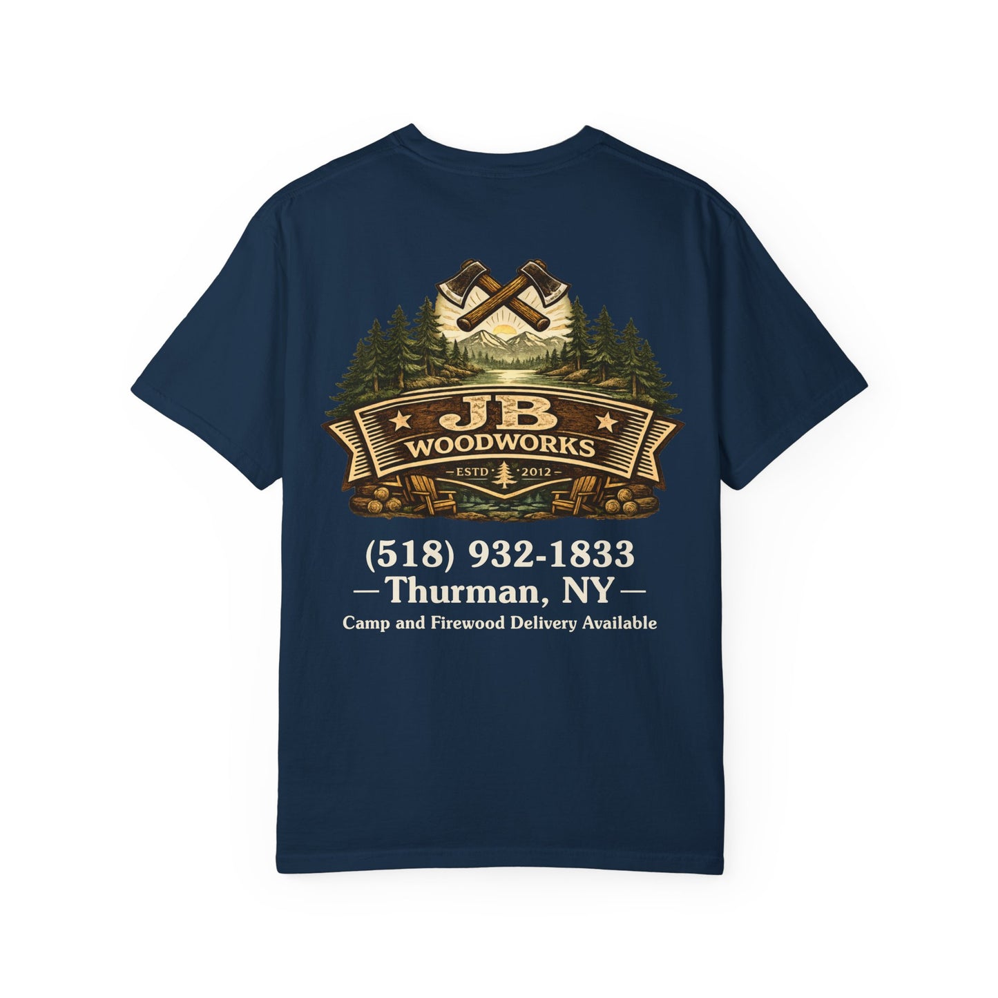 JB Woodworks Logo Pigment Dyed Comfort Colors T-shirt (3875)