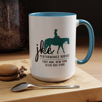JKE Performance Horses Ceramic Color Accent Coffee Mug (3969)