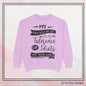 Tolerance of Idiots Snarky Quote Garment-Dyed Sweatshirt, Comfort Colors Adult Humor Printed Sweatshirt (P6005)