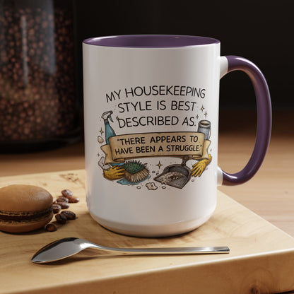 My Housekeeping Style Described Accent Coffee Mug, 11/15oz (3902)