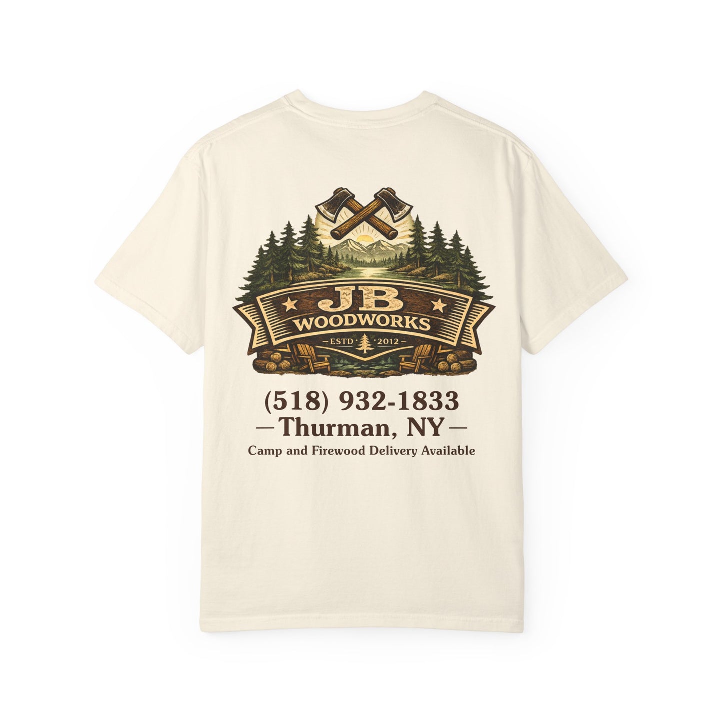 JB Woodworks Logo Pigment Dyed Comfort Colors T-shirt (3875)