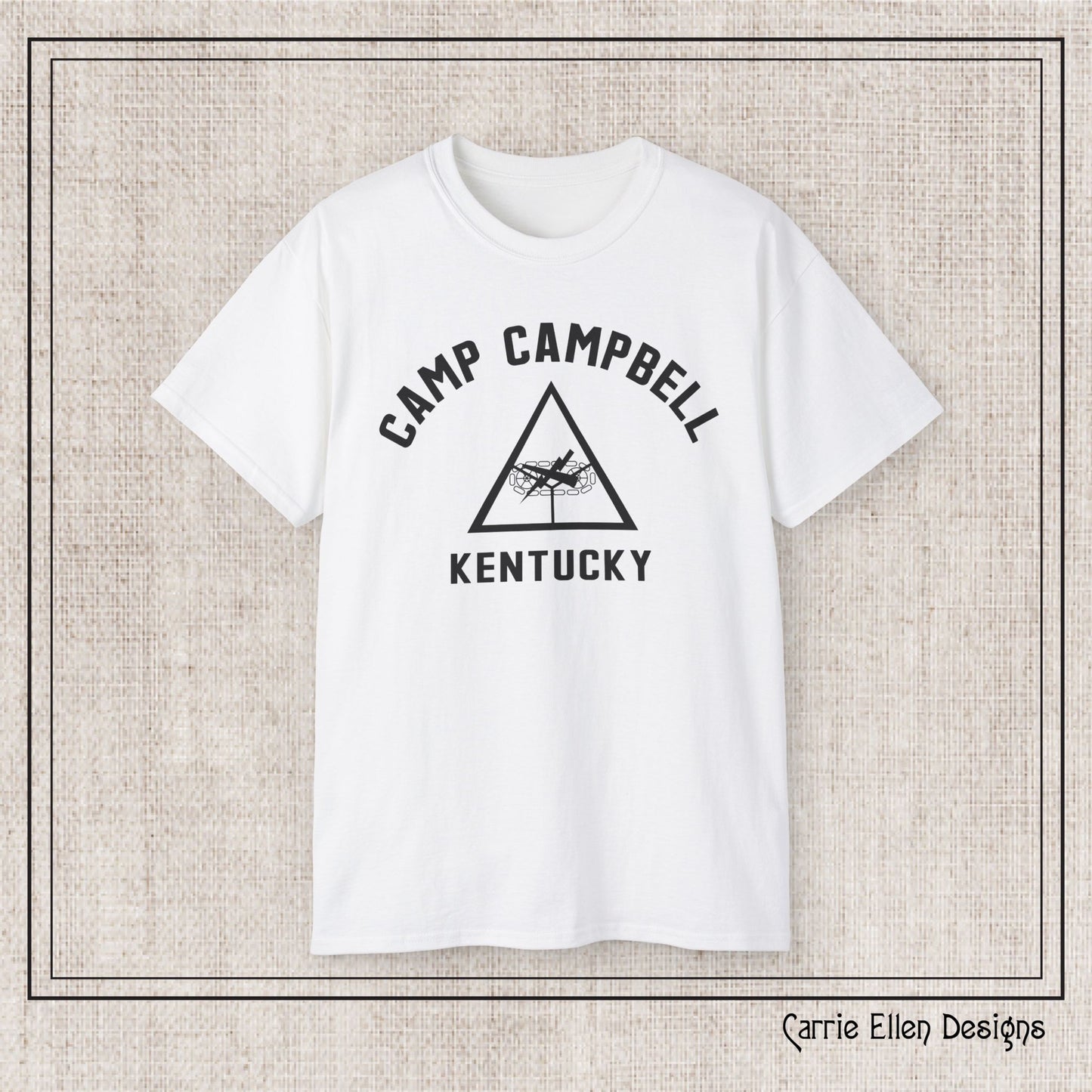 Camp Campbell Kentucky Short Sleeve Tee – Vintage WWII U.S. Army Reproduction T-Shirt, Military Pride Tee, Veteran Gift (P-6057)