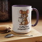 Coffee First, Judgment Later Accent Coffee Mug — Funny Sarcastic Mouse Design 11/15 oz (3860)