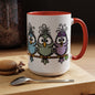 Colorful Cartoon Birds Coffee Mug — Chicks on a Stick 11/15oz Accent Mug (4278)