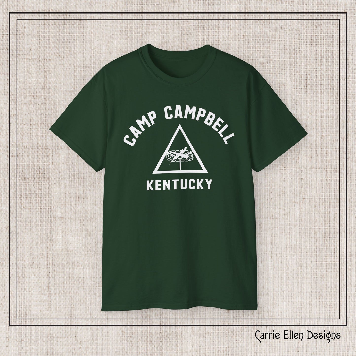 Camp Campbell Kentucky Short Sleeve Tee – Vintage WWII U.S. Army Reproduction T-Shirt, Military Pride Tee, Veteran Gift (P-6057)