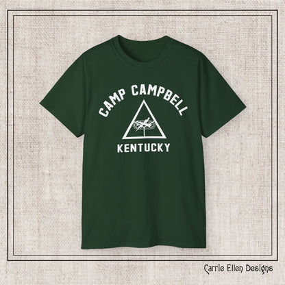 Camp Campbell Kentucky Short Sleeve Tee – Vintage WWII U.S. Army Reproduction T-Shirt, Military Pride Tee, Veteran Gift (P-6057)