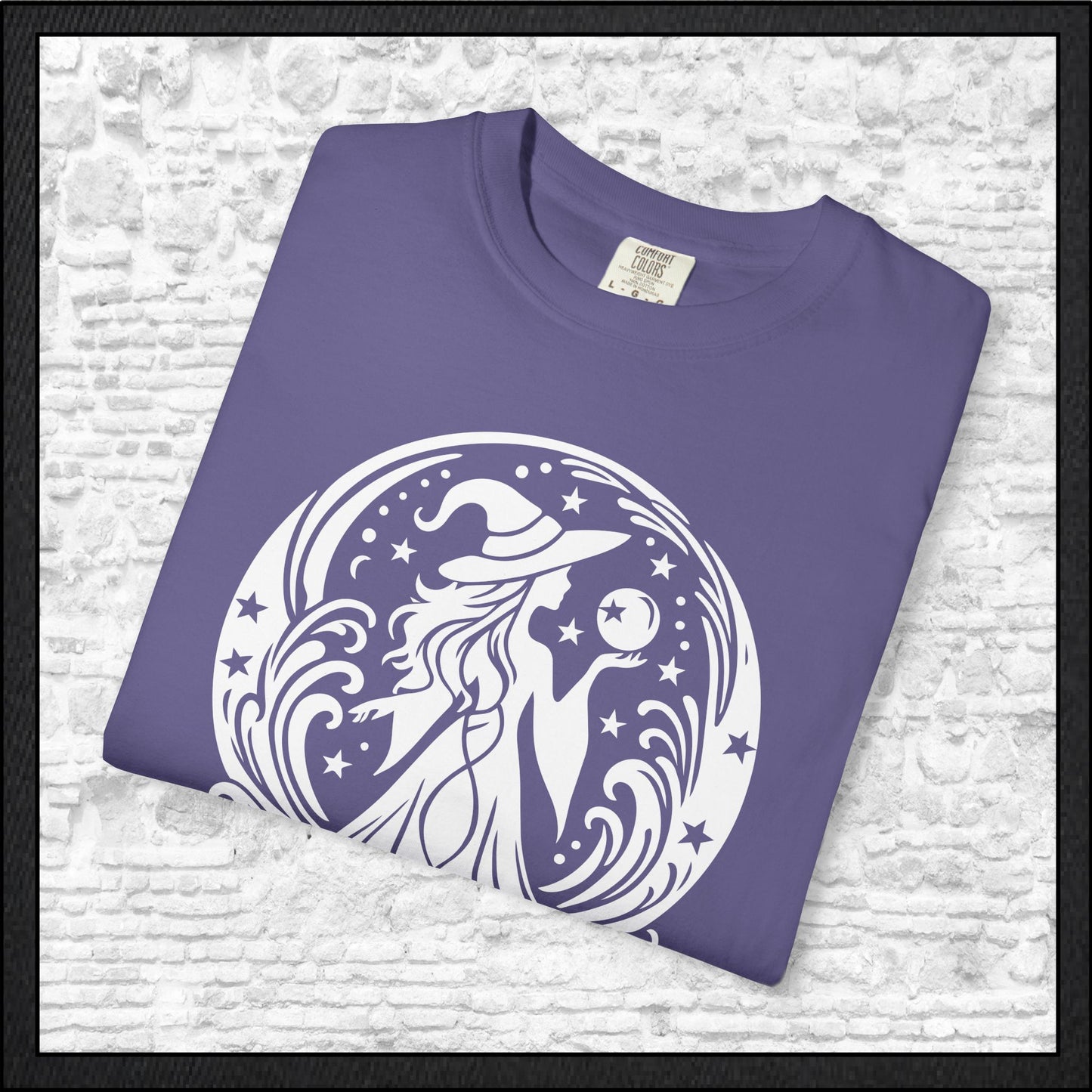 Enchanting Witch with Crystal Orb Comfort Colors T-Shirt | Mystical Witch Shirt (4281)