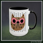 Spotted Cat Mug with Pink Sunglasses Accent Coffee Cup | 11oz 15oz (3812)