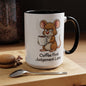 Coffee First, Judgment Later Accent Coffee Mug — Funny Sarcastic Mouse Design 11/15 oz (3860)