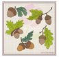 Acorn Machine Embroidery Design Bundle | Acorn and Oak Leaf Nature Designs | 5 Autumn Forest Patterns | 8 Sizes Each (0833)