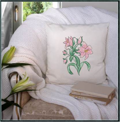 Amaryllis Flower Machine Embroidery Design – Floral Garden, Colorful Bloom, 8 Sizes (0315)
