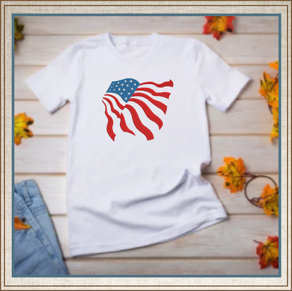 American Flag Machine Embroidery Design | Abstract USA Flag | 4th of July, Memorial Day Patriotic Embroidery | 6 Sizes (0712)