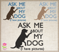 Pet Dog Machine Embroidery Design – Ask Me About My Dachshund Quote, Funny Dog Saying Pattern, 6 Sizes (0583)