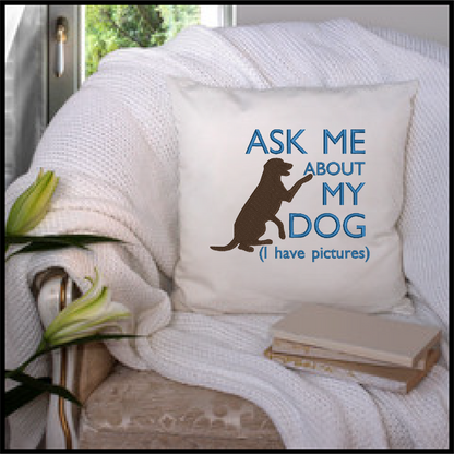 Pet Dog Machine Embroidery Design – Ask Me About My Dachshund Quote, Funny Dog Saying Pattern, 6 Sizes (0583)