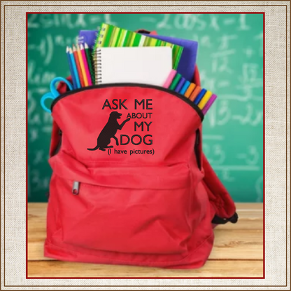 Pet Dog Machine Embroidery Design – Ask Me About My Dachshund Quote, Funny Dog Saying Pattern, 6 Sizes (0583)
