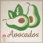 Avocado Machine Embroidery Design – Healthy Fruit Pattern, Avocado Silhouette, Fruits and Vegetables Embroidery Design, 4 Sizes (0447)